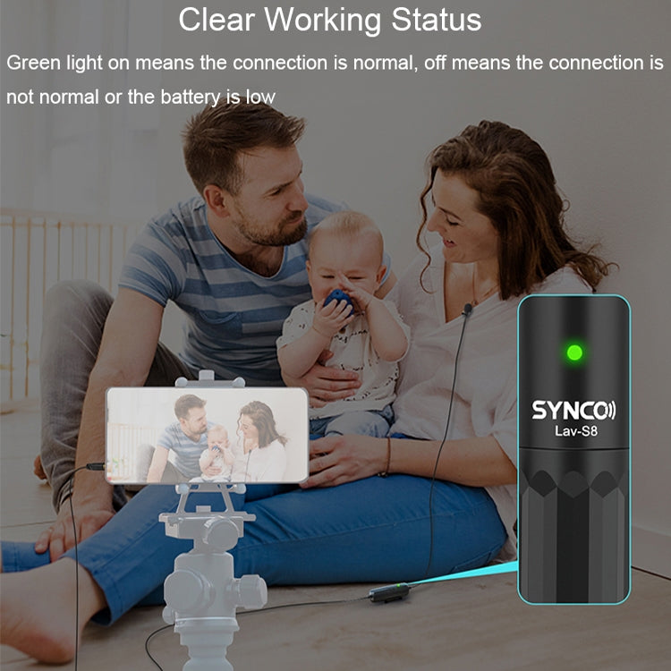 SYNCO S8 Lavalier Live Wired Microphone, Spec: Black + Type-C - Microphone by SYNCO | Online Shopping UK | buy2fix