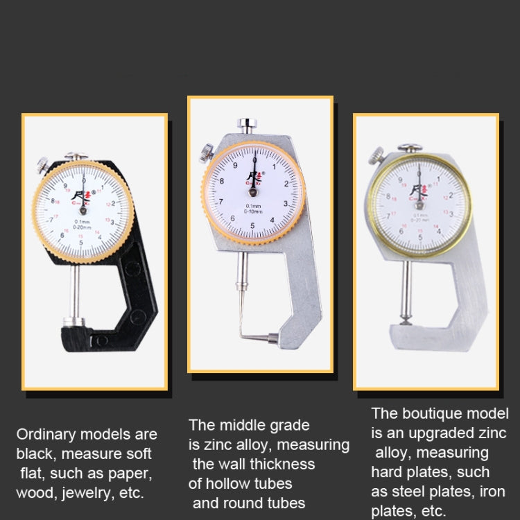 CHIXI Handheld Thickness Gauge Paper Thickness Gauge, Specification: Mid-range 0-10mm Pointed Head - Coating Thickness Gauge by buy2fix | Online Shopping UK | buy2fix