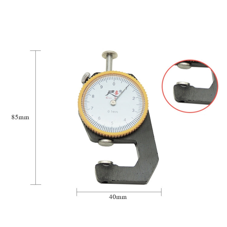 CHIXI Handheld Thickness Gauge Paper Thickness Gauge, Specification: Ordinary 0-10mm Flat Head - Coating Thickness Gauge by buy2fix | Online Shopping UK | buy2fix