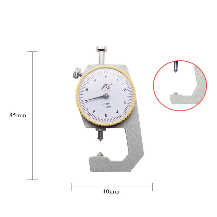 CHIXI Handheld Thickness Gauge Paper Thickness Gauge, Specification: Mid-range 0-10mm Pointed Head - Coating Thickness Gauge by buy2fix | Online Shopping UK | buy2fix