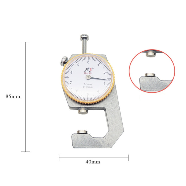 CHIXI Handheld Thickness Gauge Paper Thickness Gauge, Specification: Mid-range 0-10mm Flat Head - Coating Thickness Gauge by buy2fix | Online Shopping UK | buy2fix