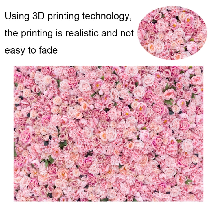 2.1m X 1.5m Pink Rose Wall Background Festive Party Photography Cloth - Valentines Day by buy2fix | Online Shopping UK | buy2fix