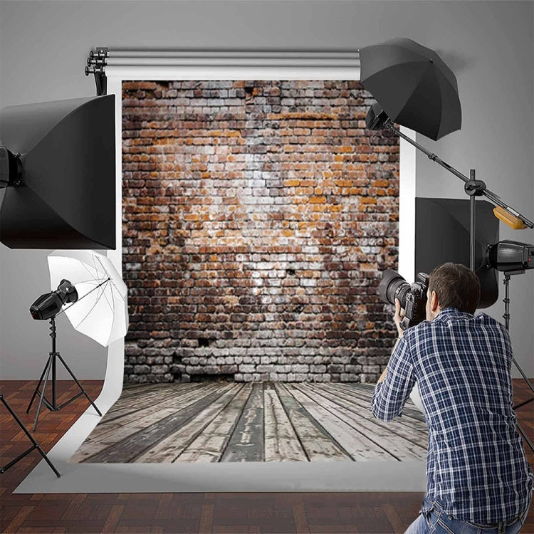 2.1m X 1.5m Brick Wall And Wooden Floor Photography Background - Brick Wall by buy2fix | Online Shopping UK | buy2fix