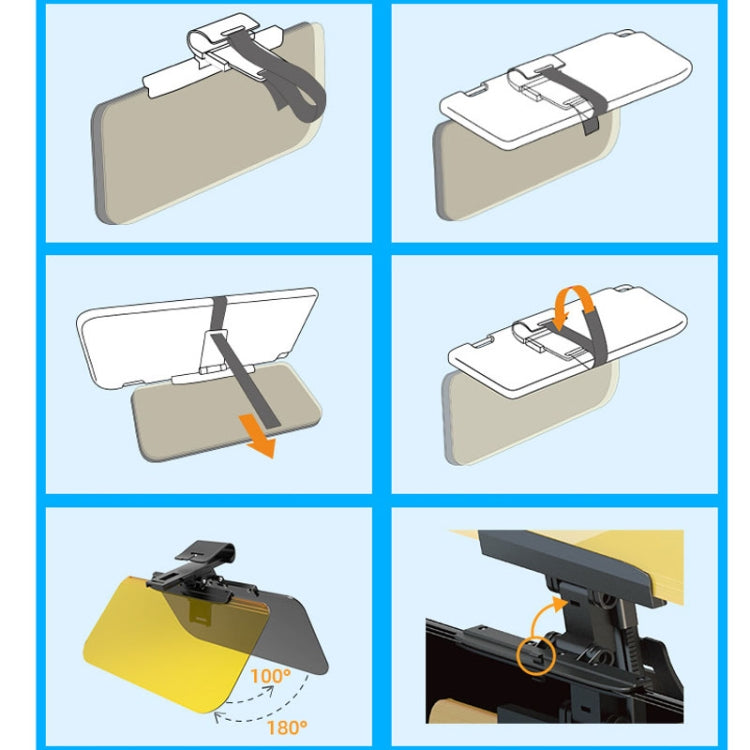 SHUNWEI Car Anti High Beam Visor Night Vision Glasses, Style: Day and Night Use by SHUNWEI