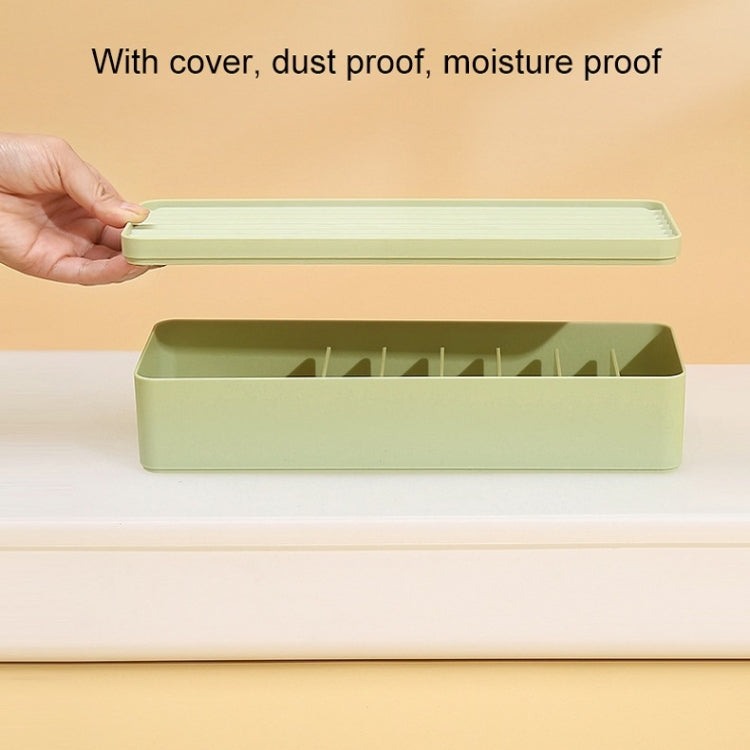 Desktop Data Cable Storage Box Dust-proof Line Box Single-layer(Green) - Storage Boxes by buy2fix | Online Shopping UK | buy2fix