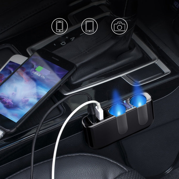 SHUNWEI Car Cigarette Lighter Charger 12/24V USB Converts Socket, Style: 2 Holes 2 USB by SHUNWEI