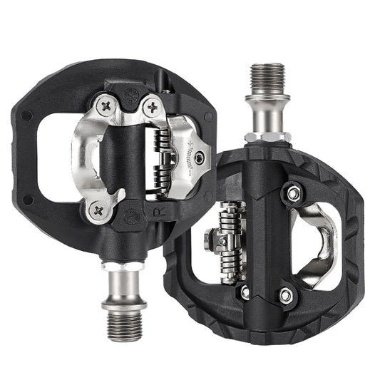 WEST BIKING Mountain Bike Aluminum Alloy Bearing Single-sided Self-locking Pedal(Black) by WEST BIKING