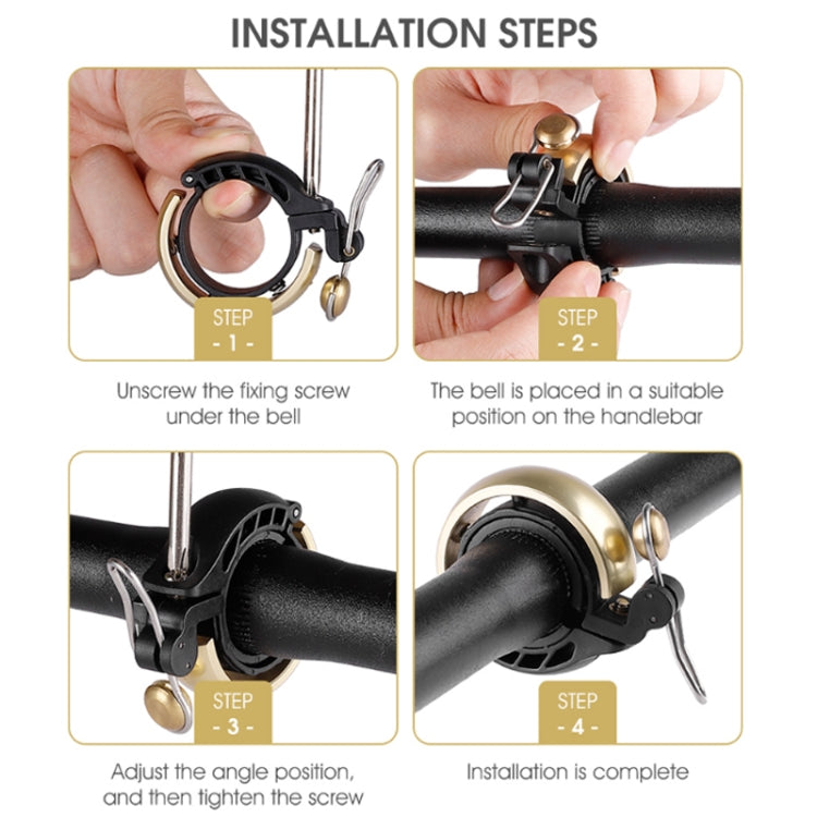 WEST BIKING Bicycle Retro Copper Bell Riding Crisp & Loud Bell(Gold) by WEST BIKING