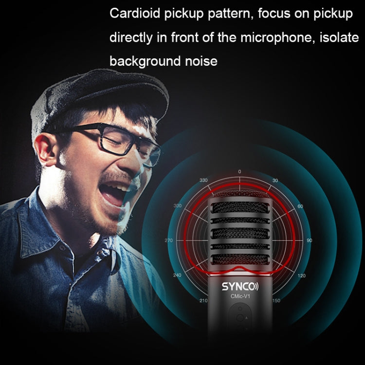 SYNCO V1 Live Large-diaphragm Radio Microphone(Black) - Microphone by buy2fix | Online Shopping UK | buy2fix