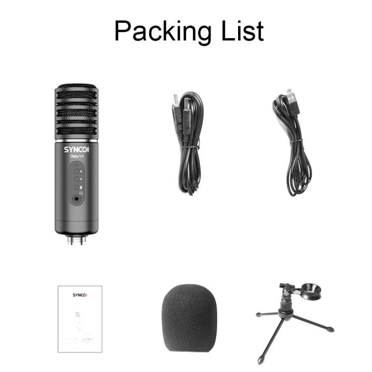 SYNCO V1 Live Large-diaphragm Radio Microphone(Black) - Microphone by buy2fix | Online Shopping UK | buy2fix