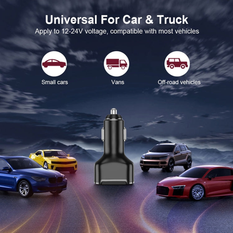 PD+2.4A Dual USB Car Charger, Style: 3 Ports (Black) - Car Charger by buy2fix | Online Shopping UK | buy2fix