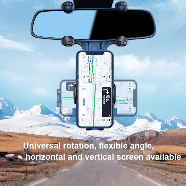 Snap-on Rearview Mirror Car Phone Holder - Universal Car Holders by buy2fix | Online Shopping UK | buy2fix