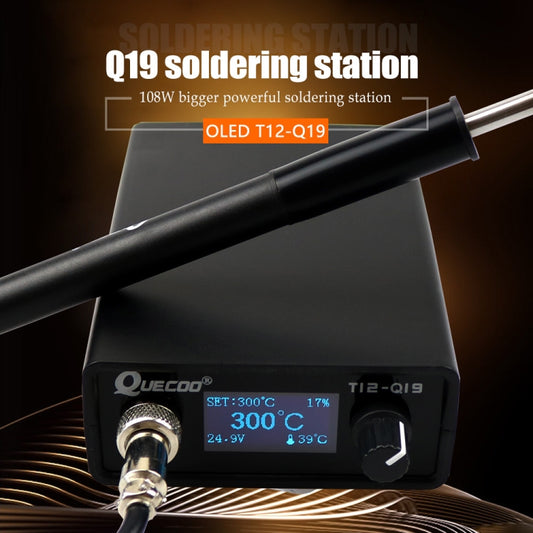QUECOO 1.3 Inch Display Soldering Station with Handle, Set: EU Plug (Q19+907) by QUECOO
