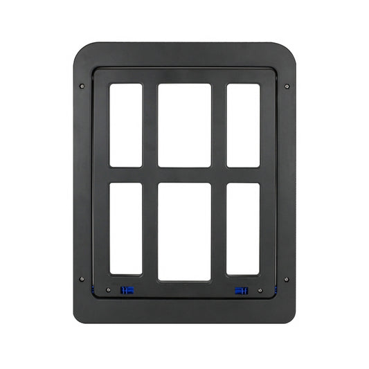 34cmx 44cm Pet Window Door Dog Cat Cave Anti-mosquito Pet Lattice Door(Black) - Pet Screen Doors by buy2fix | Online Shopping UK | buy2fix