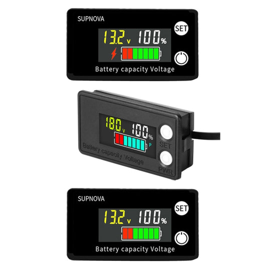 SUPNOVA LCD Color Screen DC Voltmeter Lithium Storage Battery Meter, Style: Waterproof Type by SUPNOVA