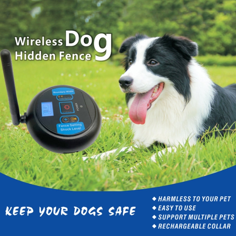 Pet Wireless Trainer Bark Stopper Electronic Fence, Specification: AU Plug(1 In 1) by buy2fix