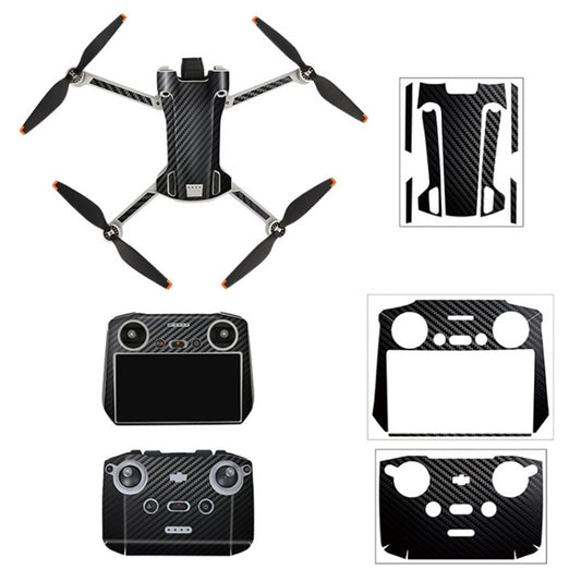 Sunnylife Drone+Remote Control Protective Sticker For DJI Mini 3 Pro RC Version(Carbon Black) by Sunnylife