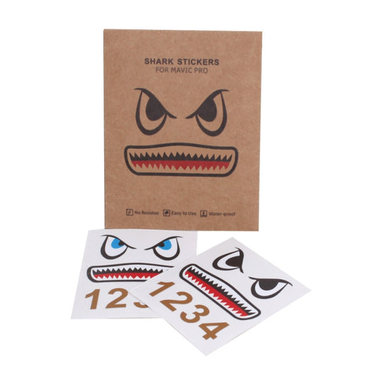 3 Sets Drone Shark Emoticon Body Sticker Battery Sticker(Blue Black) - Stickers by buy2fix | Online Shopping UK | buy2fix