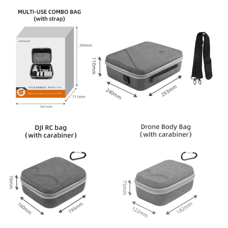 Sunnylife Drone Protective Storage Bag for DJI Mini 3 Pro,Style: RC Bag - Carry Cases & Bags by Sunnylife | Online Shopping UK | buy2fix