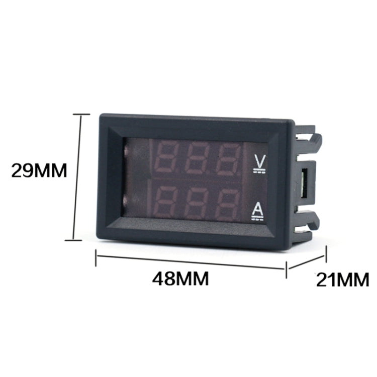 Dual-Display Voltage Current Meter Digital DC Voltage Meter, Specification: 50A (Red) - Current & Voltage Tester by buy2fix | Online Shopping UK | buy2fix