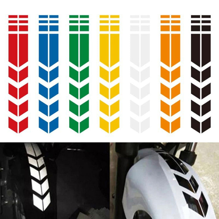 10 PCS Car Stripe Reflective Sticker Motorcycle Fender Arrow Stickers(Green) - Decorative Sticker by buy2fix | Online Shopping UK | buy2fix