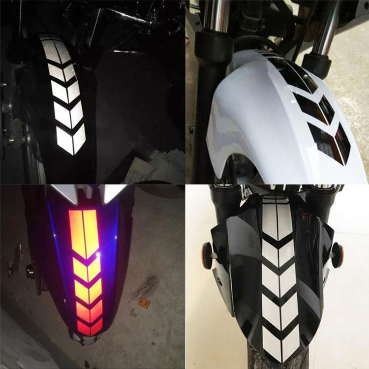 10 PCS Car Stripe Reflective Sticker Motorcycle Fender Arrow Stickers(Silver) - Decorative Sticker by buy2fix | Online Shopping UK | buy2fix
