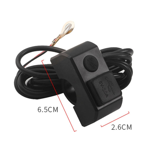 Motorcycle Dual USB Mobile Phone Charger 5V 3A Fast Charging(Black) by buy2fix