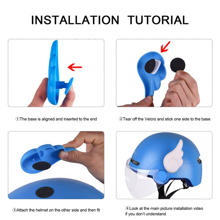 2 Pairs Motorcycle Helmet Angel Wings Decoration(Black) by buy2fix