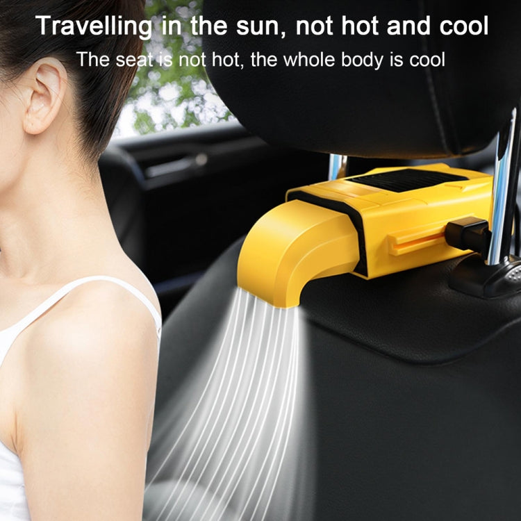 F415 Car Multifunctional Seat Back USB Fan(Yellow) by buy2fix