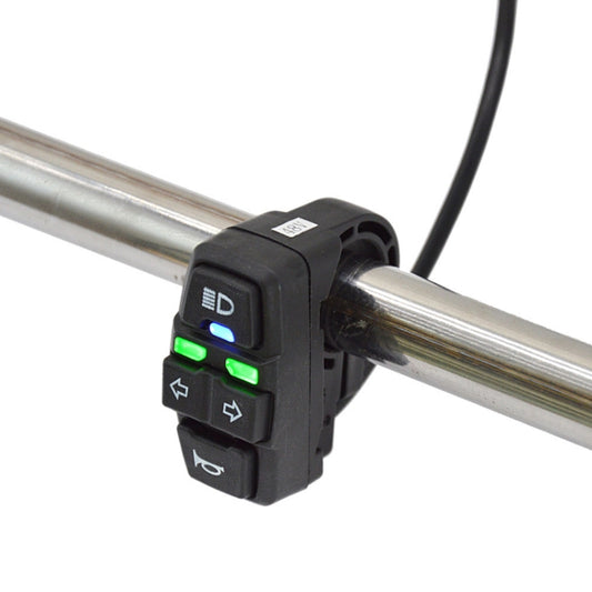 3 In 1 Switch Mountain Car Skateboard Horn Headlights Turn Switch(36V) by buy2fix