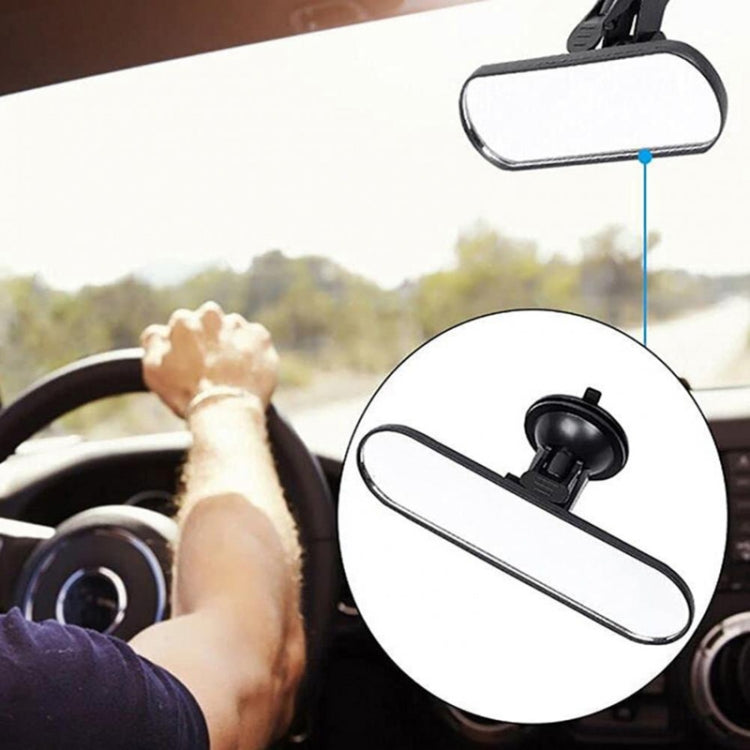 CZC-220 Car Strong Suction Cup Big Vision Flat Rearview Mirror(White Mirror) by buy2fix
