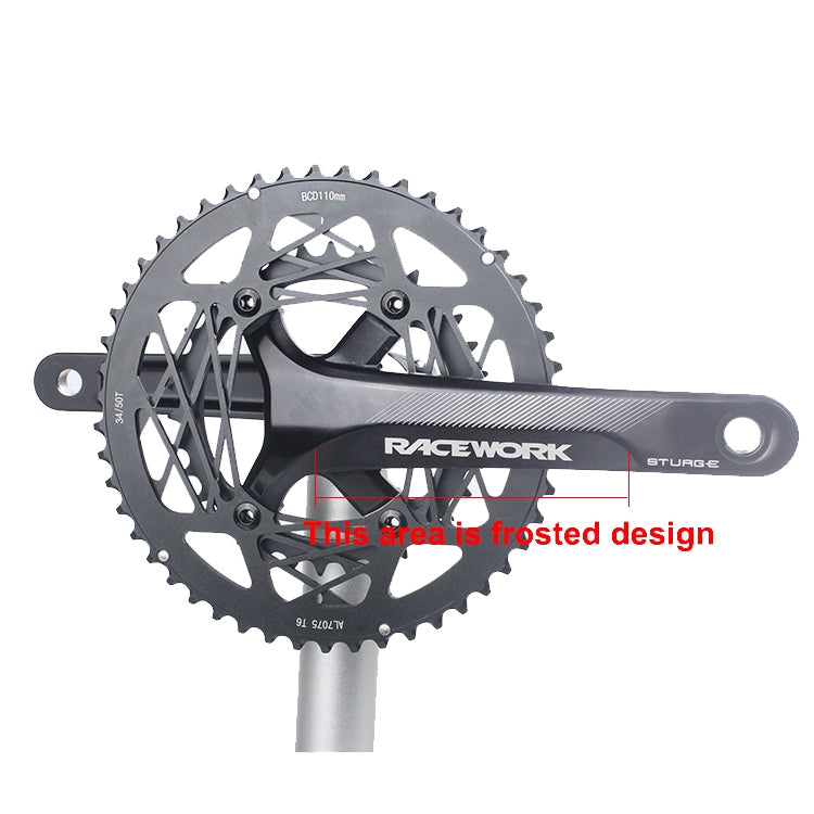 RACEWORK RKRFA Road Bike Aluminum Alloy 22-speed Crankset, Spec: 53-39T with BB by RACEWORK