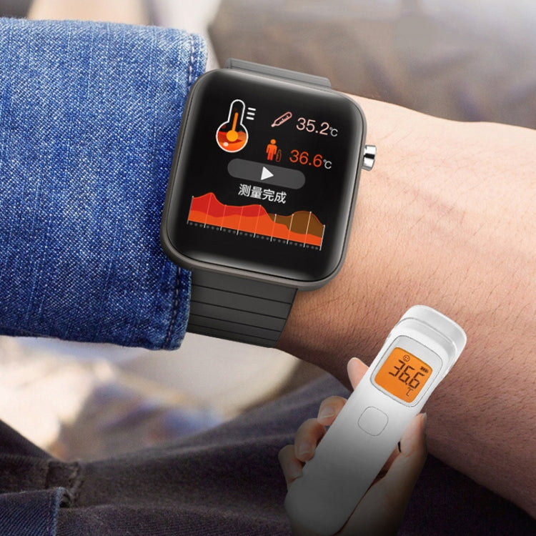 T68 1.54 Inch Body Temperature Monitoring Smart Watch with Flashlight Function(Black) - Smart Watches by buy2fix | Online Shopping UK | buy2fix