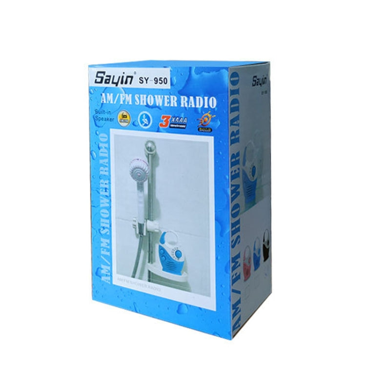 Sayin SY-950 Portable Waterproof Small Radio AM/FM Universal Band Elder Radio(Blue) - Radio Player by Sayin | Online Shopping UK | buy2fix