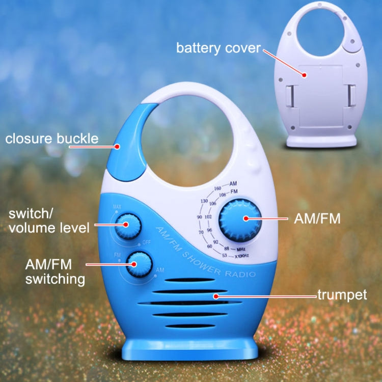 Sayin SY-950 Portable Waterproof Small Radio AM/FM Universal Band Elder Radio(Blue) - Radio Player by Sayin | Online Shopping UK | buy2fix