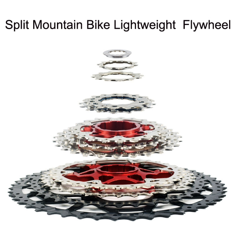 VG Sports Split Mountain Bike Lightweight Cassette Flywheel, Style: 11 Speed 42T (Silver) - Bicycle Chains & Rounds by VG Sports | Online Shopping UK | buy2fix