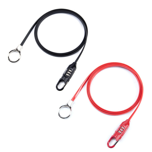 PL3001 Bicycle Mountain Bike Portable Anti-theft Password Cable Lock(Black) by buy2fix