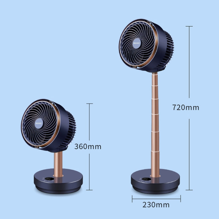 Shaking Head Air Circulation Fan Household Silent Bedroom Floor Fan, CN Plug(Dark Blue) - Electric Fans by buy2fix | Online Shopping UK | buy2fix