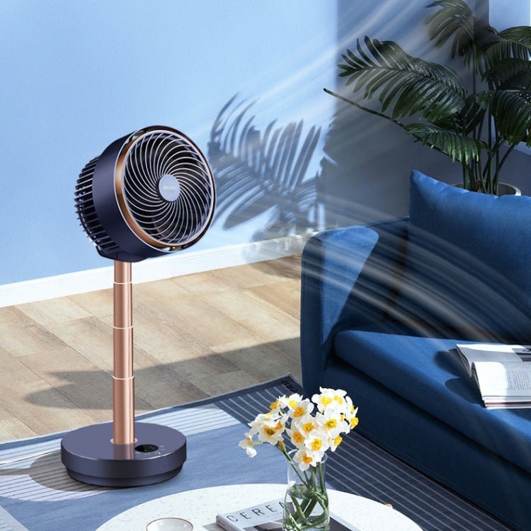 Shaking Head Air Circulation Fan Household Silent Bedroom Floor Fan, CN Plug(Dark Blue) - Electric Fans by buy2fix | Online Shopping UK | buy2fix