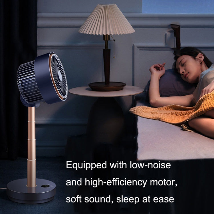 Shaking Head Air Circulation Fan Household Silent Bedroom Floor Fan, CN Plug(Dark Blue) - Electric Fans by buy2fix | Online Shopping UK | buy2fix