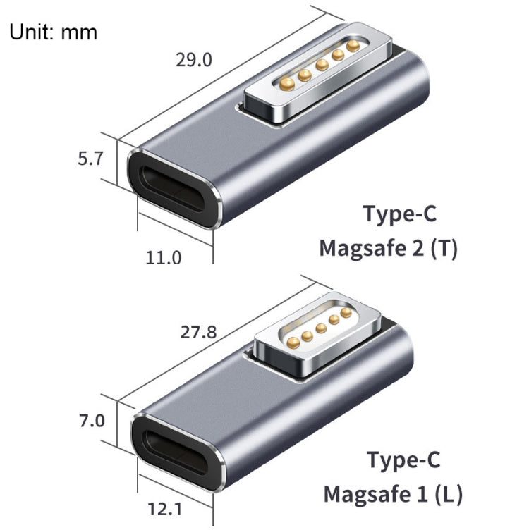 Type-C/USB-C to Magsafe1/2 Charging Adapter Supports PD Charging(Type-C to Magsafe 1 L) - Charging Cable & Head by buy2fix | Online Shopping UK | buy2fix