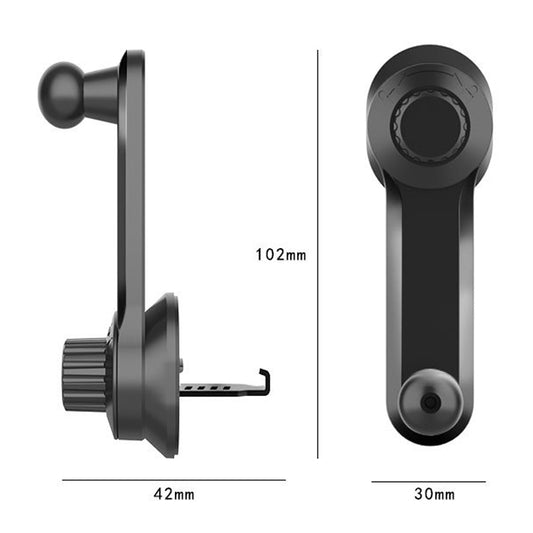 Car Extension Hook Mobile Phone Bracket Accessories Round Air Outlet Bracket(13mm Ball Head) by buy2fix