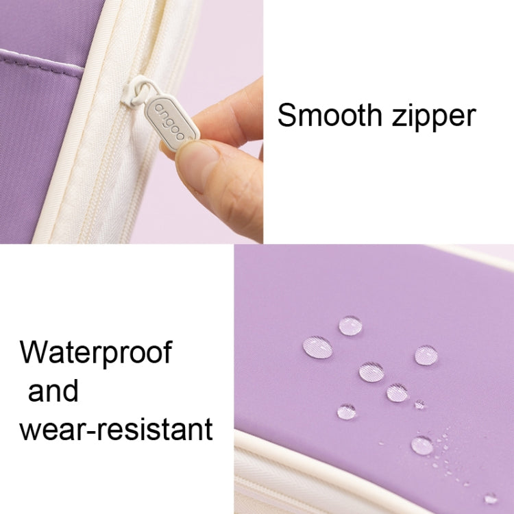 Angoo Macaron Double-layer Retractable Large-capacity Pencil Case Stationery Box(Green) - File Folder by Angoo | Online Shopping UK | buy2fix