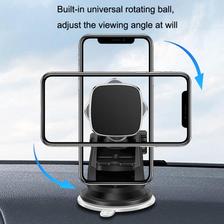 Telescopic Suction Cup Magnetic Suction Car Navigation Desktop Phone Bracket(Black) - Universal Car Holders by buy2fix | Online Shopping UK | buy2fix
