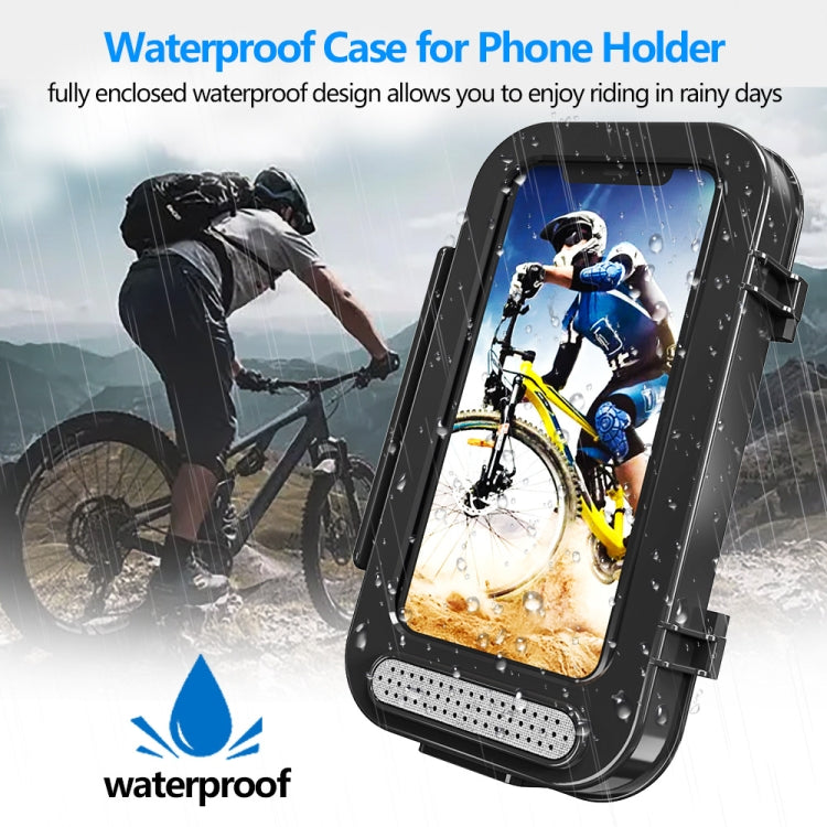 Bicycle Waterproof Bag Motorcycle Transparent Flip Phone Holder(Black) by buy2fix
