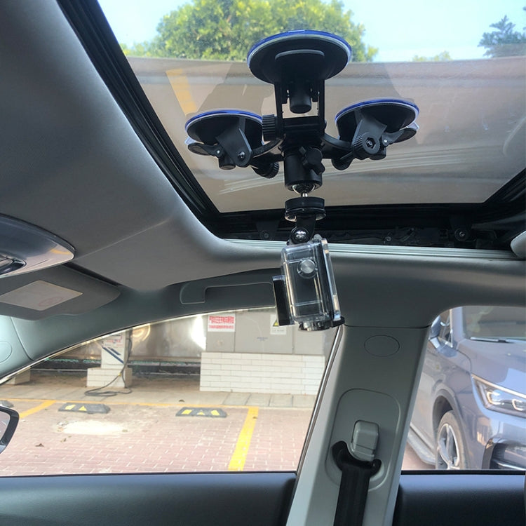 Car General Purpose Vehicle Bracket Suction Cup Fixed Glass Video Shooting Base, Shape: Suction Cup+PTZ+Gopro Screw by buy2fix