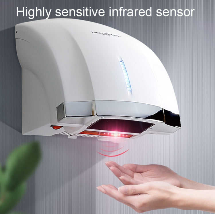 Interhasa 220V 1800W Hot and Cold Switching Electric Hand Dryer,Model: A1002 Gold,CN Plug - Dryers & Accessories by buy2fix | Online Shopping UK | buy2fix