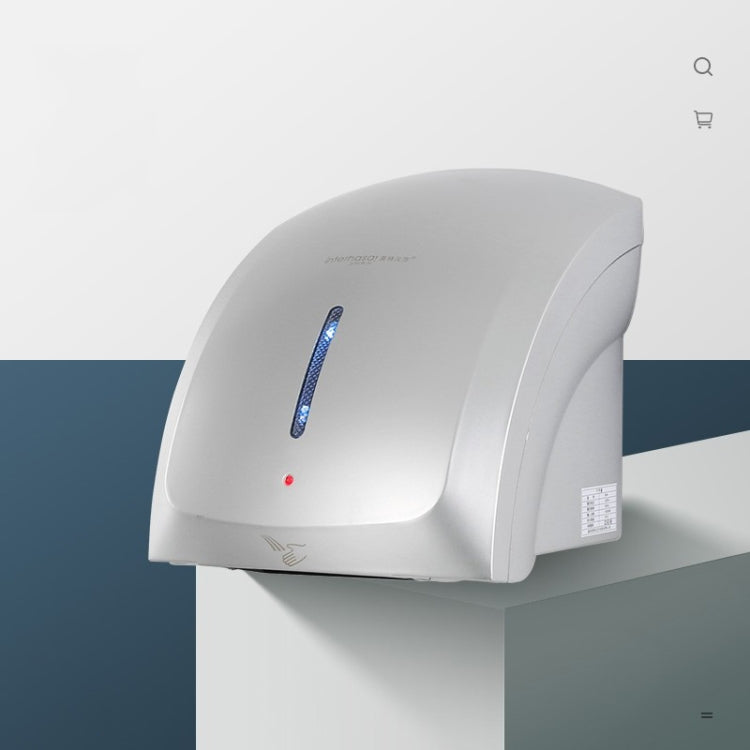 Interhasa 220V 1800W Hot and Cold Switching Electric Hand Dryer,Model: A1002 Silver,CN Plug - Dryers & Accessories by buy2fix | Online Shopping UK | buy2fix