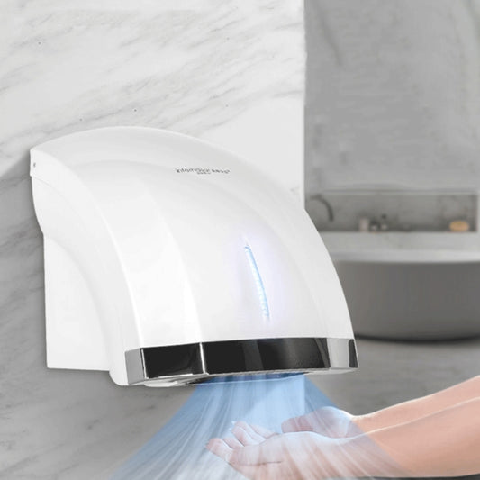 Interhasa 220V 1800W Hot and Cold Switching Electric Hand Dryer,Model: A1003 Silver,CN Plug - Dryers & Accessories by buy2fix | Online Shopping UK | buy2fix