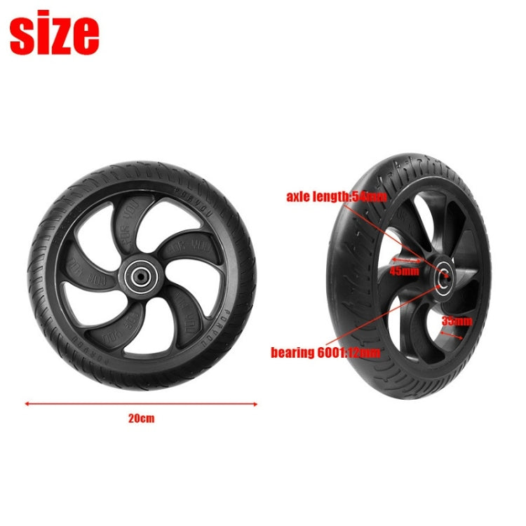 8 inch Scooter Plastic Front Wheel Accessories For KUGOO S1/S2/S3(Black) - Accessories & Parts by buy2fix | Online Shopping UK | buy2fix